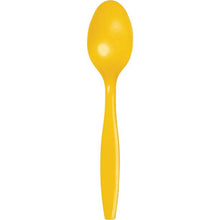 Cargar imagen en el visor de la galería, Cucharas Desechables de Plástico Amarillo 24 ct - Paquetto