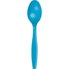 Cargar imagen en el visor de la galería, Cucharas Desechables de Plástico Colores Varios 24 ct