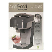 Cargar imagen en el visor de la galería, West Bend Platinum Snowball Ice Treat Maker Máquina de Nieve