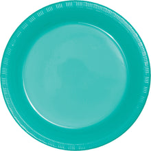 Cargar imagen en el visor de la galería, Platos Desechables de Plástico 7" Colores Varios 20ct