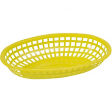 Cargar imagen en el visor de la galería, Winco Cesta Ovalada de Plástico para Comida 10.25" x 7.25" x 1.5" 12 pk