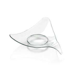 Mini Plastic Appetizer Plates Clear Triangular 20ct