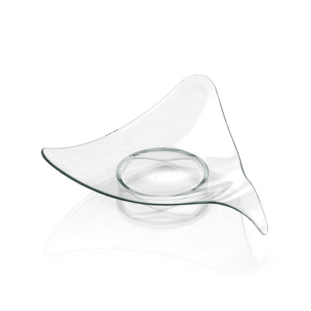 Mini Plastic Appetizer Plates Clear Triangular 20ct