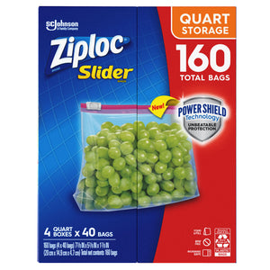 Ziploc Slider Quart 40 ct