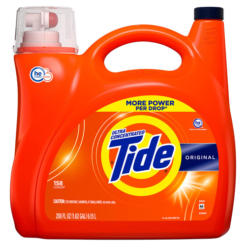 Tide Liquid 2X HE Ultra Concentrated Detergente Líquido 208 oz - Paquetto