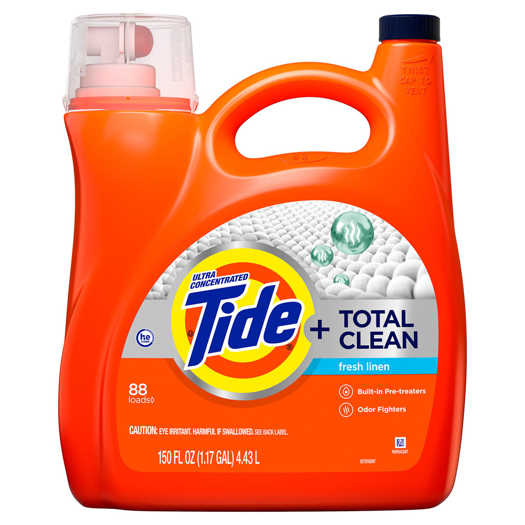 Tide Total Clean Ultra Concentrated Detergente Líquido 150 oz - Paquetto