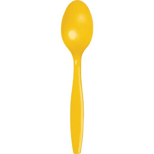 Cucharas Desechables de Plástico Amarillo 24 ct - Paquetto