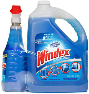 Windex Limpiador de Vidrio 1 galón + 32oz