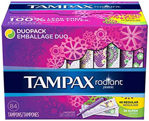 Tampax Radiant Tampones 84 ct