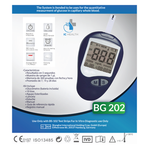 Glucómetro IC Health BG202 - Kit Básico