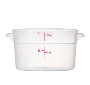Winco PTRC-2 Contenedor Redondo de Almacenamiento 2 qt