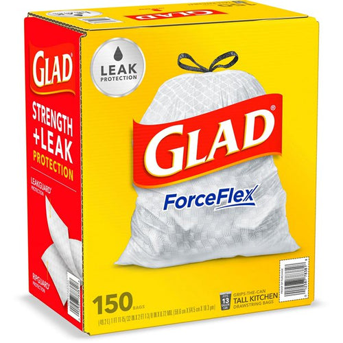 Glad Kitchen 13 Gallon Bags Bolsas de Basura 150 ct - Paquetto