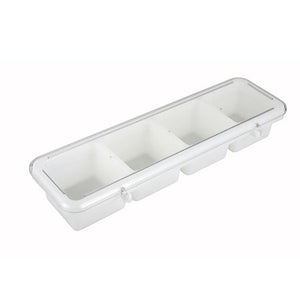 Winco BC-4P Dispensador de Condimentos con 4 Compartimients 18" x 5" x 3"