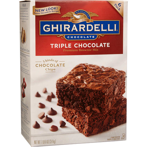 Ghirardelli Triple Chocolate Brownie Mix 6 pk - Paquetto