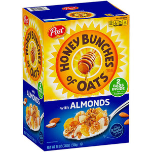 Honey Bunches Of Oats W/Almonds Cereal con Almendras & Avena 2Pk