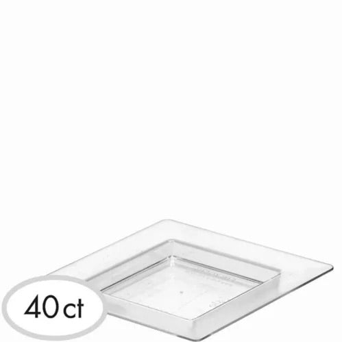 Mini Plastic Appetizer Plates Clear 40ct
